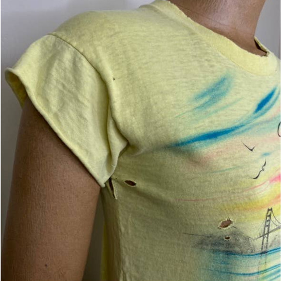 Vintage Airbrushed San Francisco Tee Single Stitched Size Small - Picture 11 of 11
